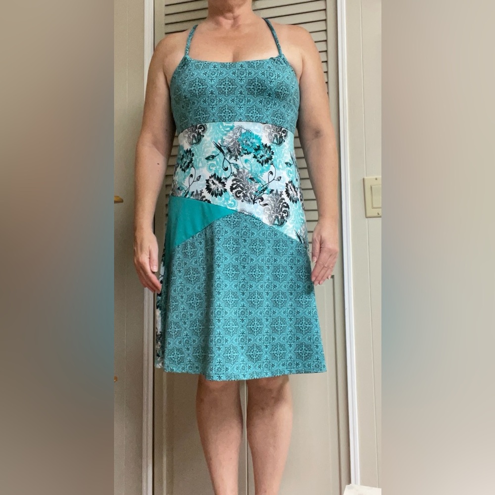 Lola - large dress - teal and black